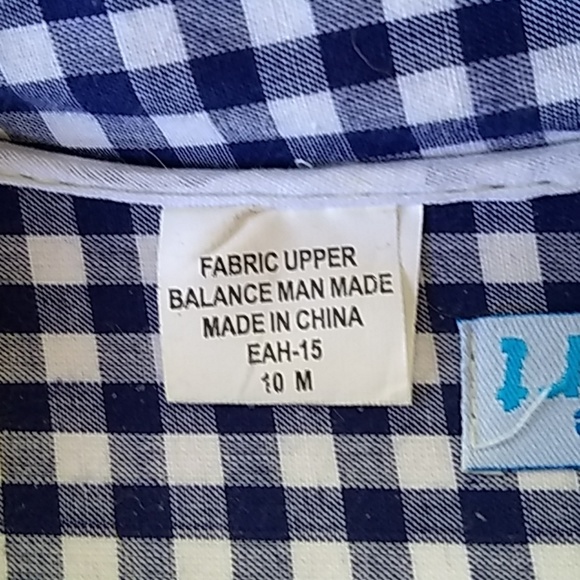 Classique Sport Blue Canvas Shoes Front Strap Inside Checker Style Size 10M - Picture 5 of 8